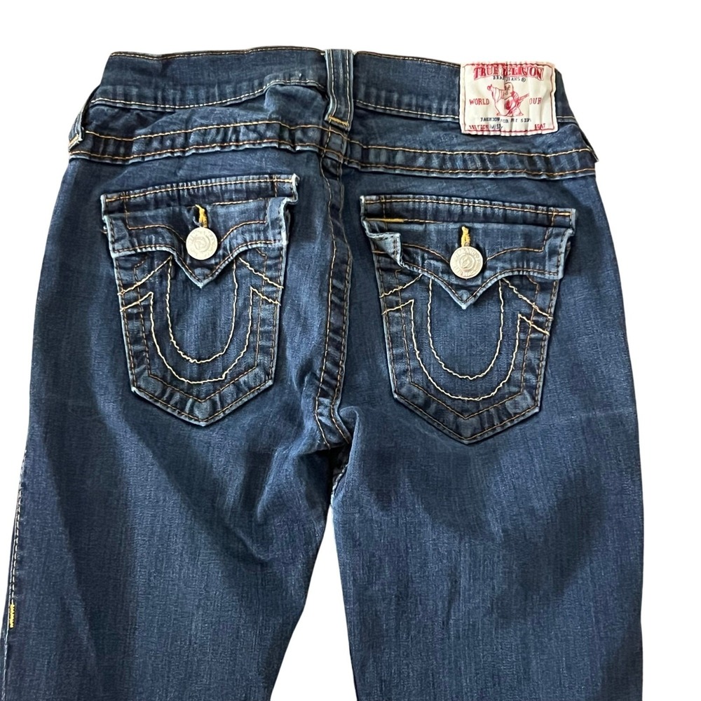 True Religion Jeans Women's Size 27 Low Rise Skinny Jeans Western Made in USA